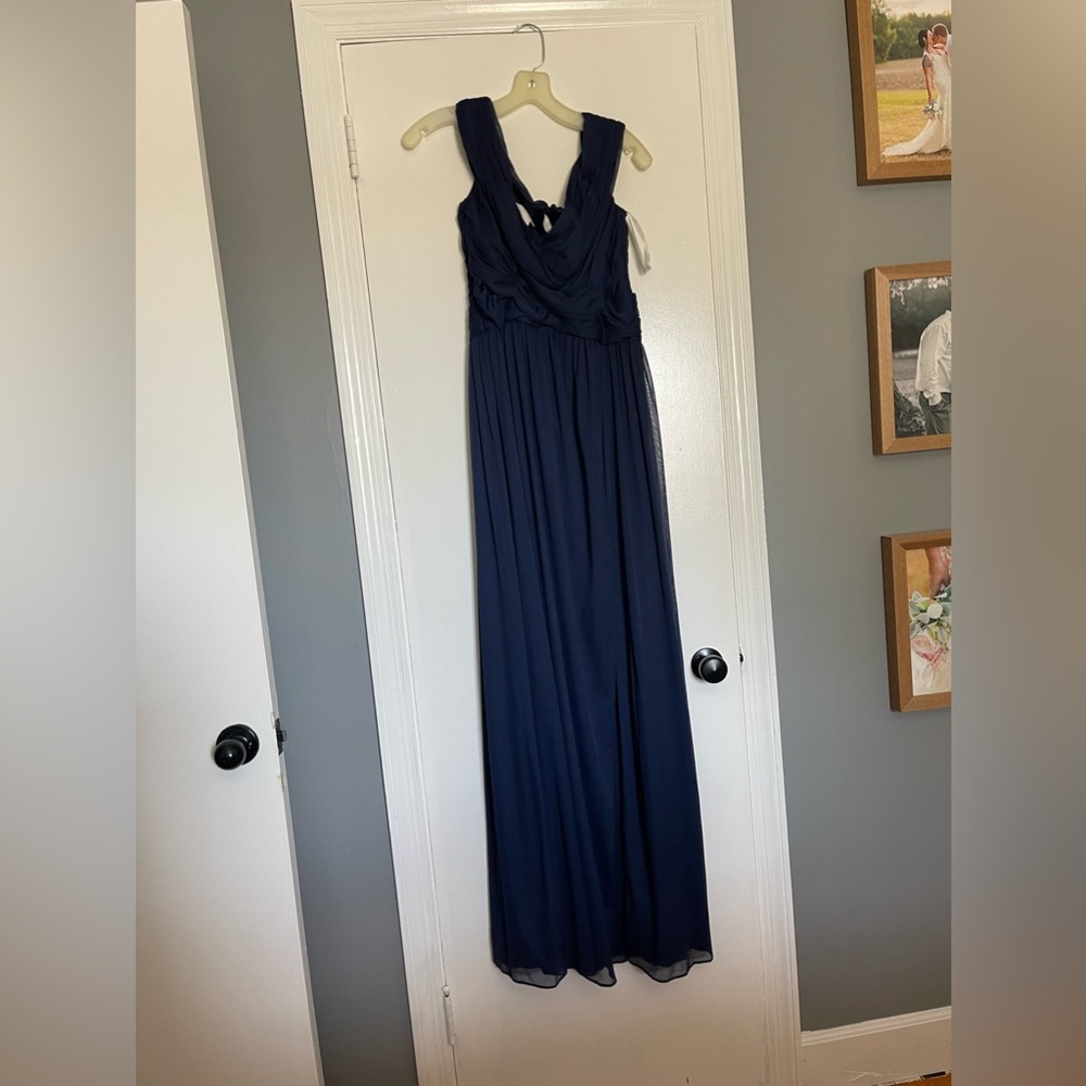 David’s Bridal dress royal blue